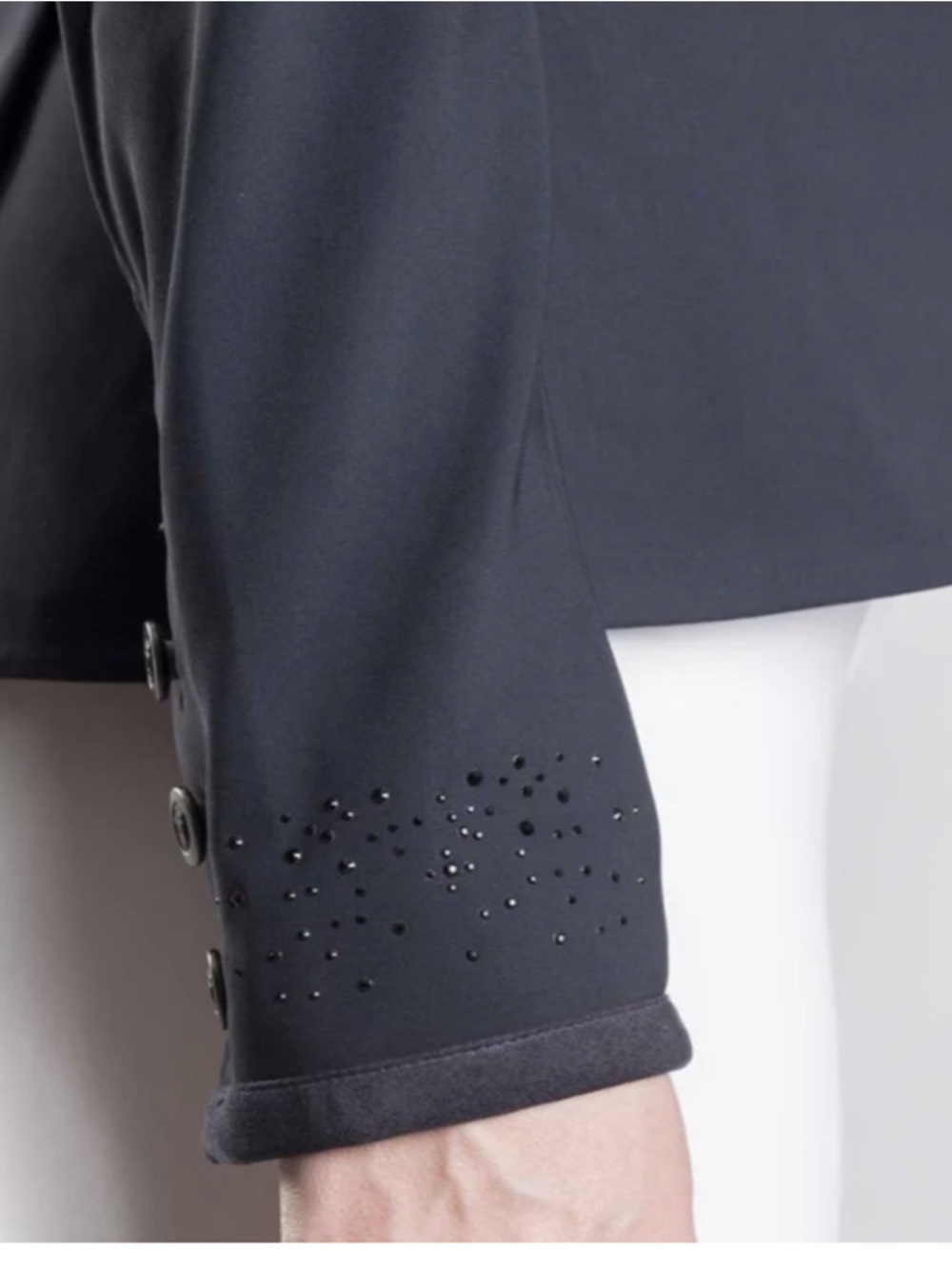 Navy Structured Riding-Style Blazer Jacket - Picture 2 of 6